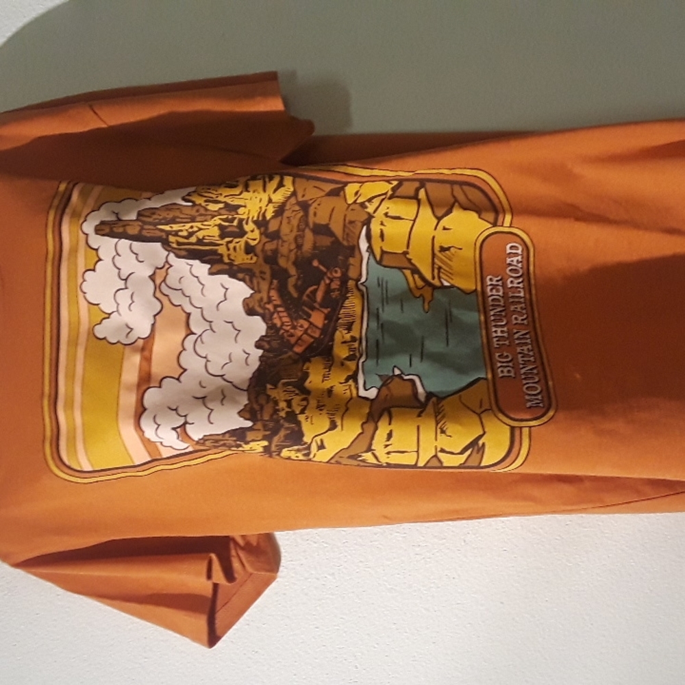 c RARE NEW VINTAGE DISNEYLAND BIG THUNDER MOUNTAIN RAILROAD SZ. L DISNEY T SHIRT